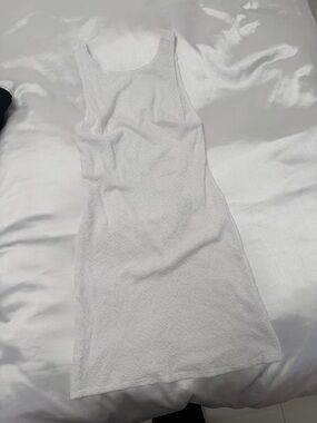 Gergana Ivanova White Textured Backless Tank Dress
O/S